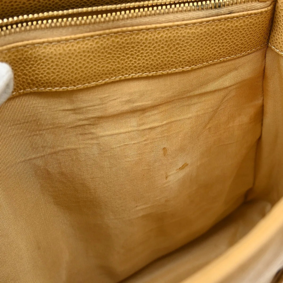 Chanel Grand Shopping Tote Quilted Caviar, Beige, Calfskin, Tote Bag