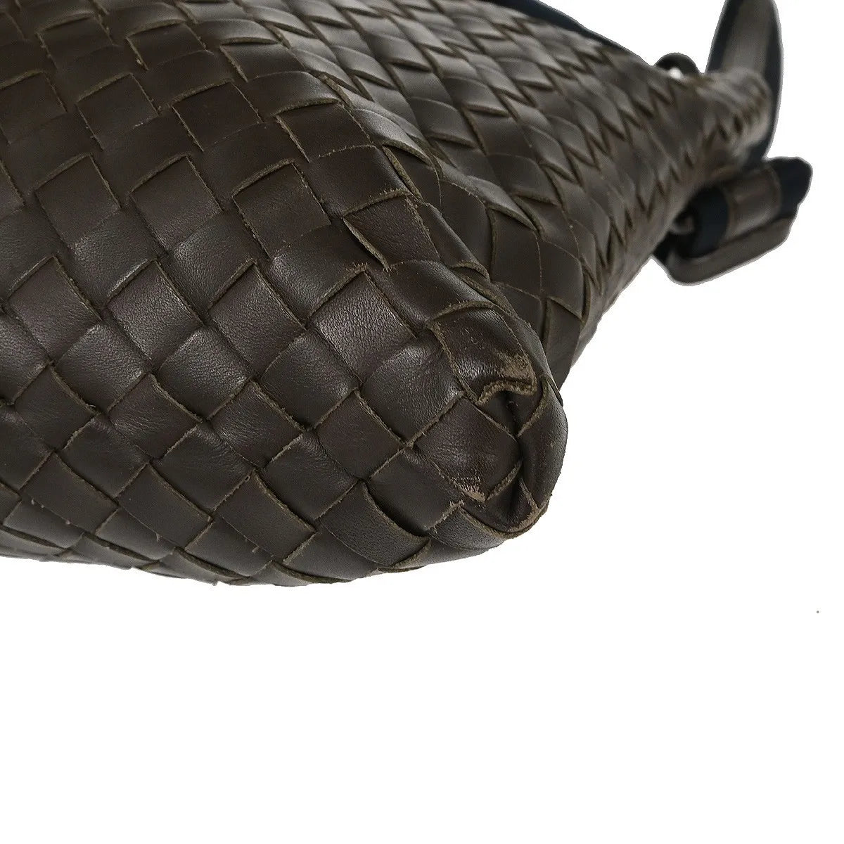 Bottega Veneta Intrecciato Shoulder Leather, Brown, Leather, Shoulder Bag