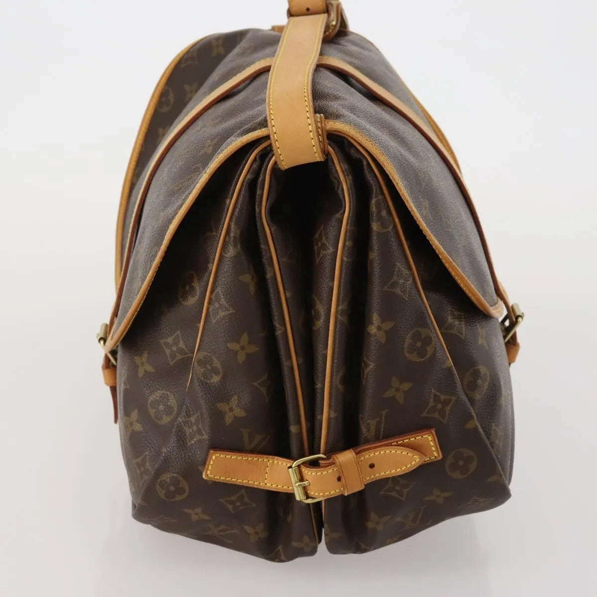 Louis Vuitton Saumur Monogram Canvas, Brown, Canvas, Shoulder Bag