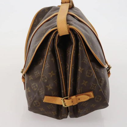Louis Vuitton Saumur Monogram Canvas, Brown, Canvas, Shoulder Bag