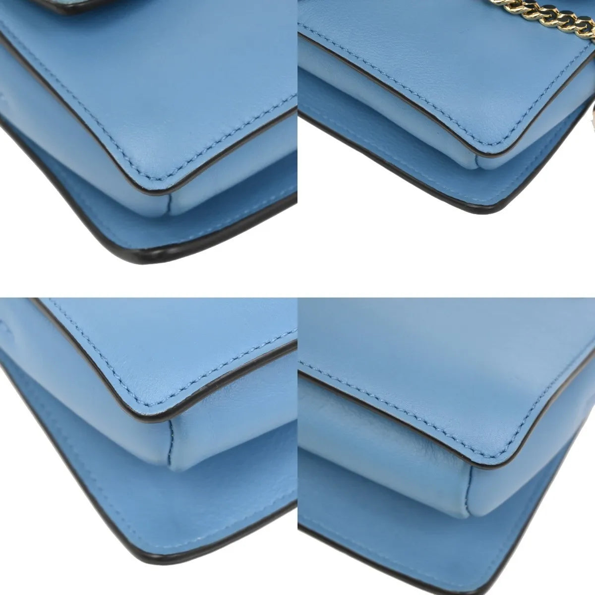 Chloe Faye Leather and Suede, Blue, Leather, Shoulder Bag