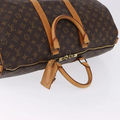 Louis Vuitton Keepall Bandoulière Monogram, Brown, Canvas, Travel Bag
