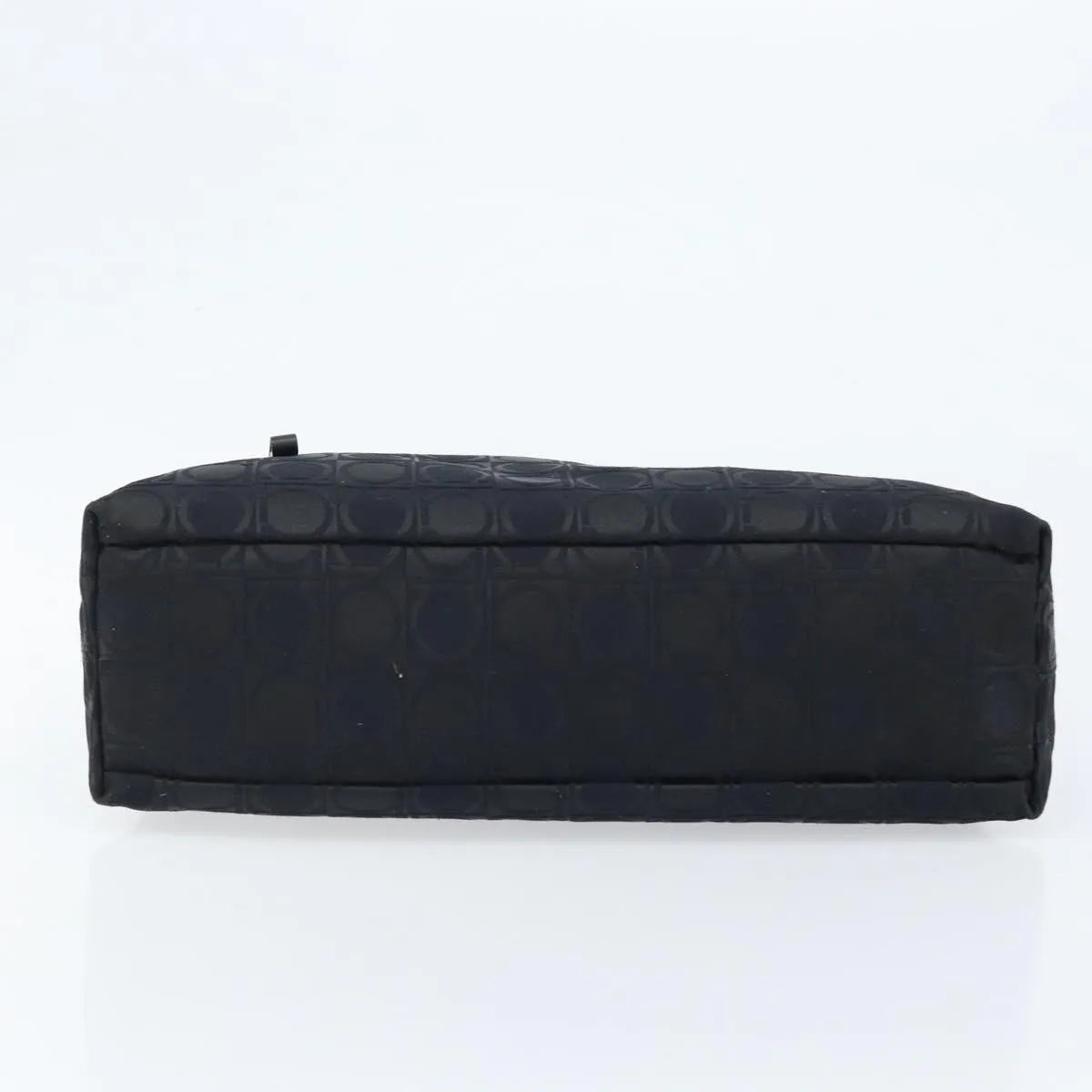 Salvatore Ferragamo Gancini Tote Gancini Canvas, Black, Nylon, Tote Bag