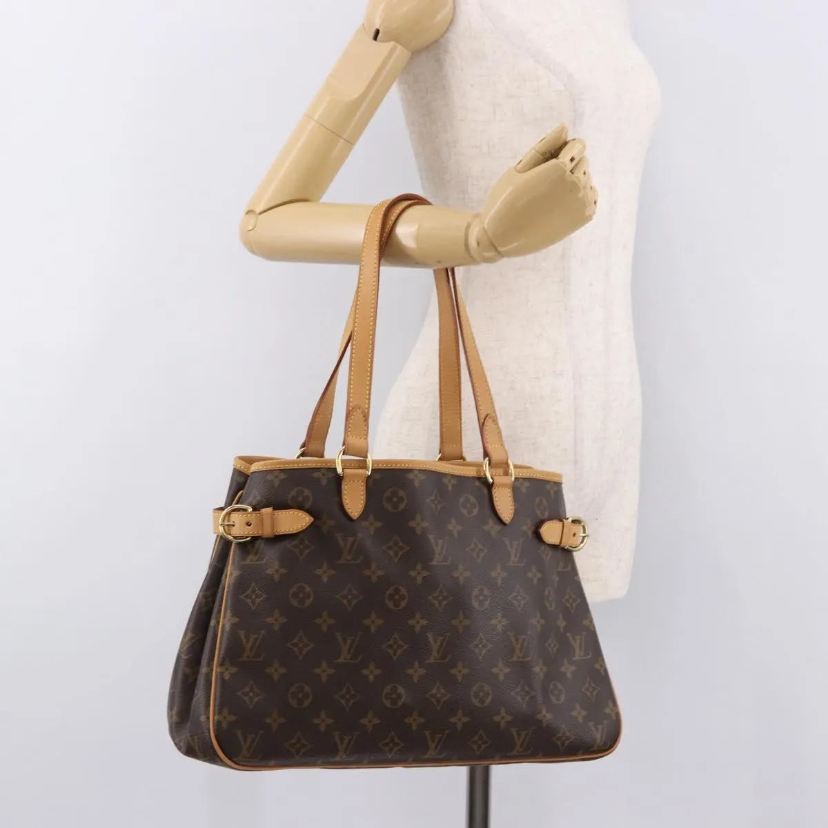 Louis Vuitton Batignolles Monogram Canvas, Brown, Canvas, Shoulder Bag