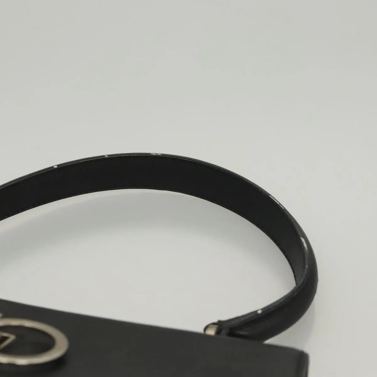 Salvatore Ferragamo Double Gancini Top Handle Saffiano Leather, Black, Leather, Handbag