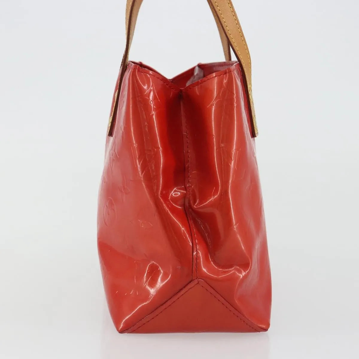 Louis Vuitton Reade Monogram Vernis, Red, Patent Leather, Handbag