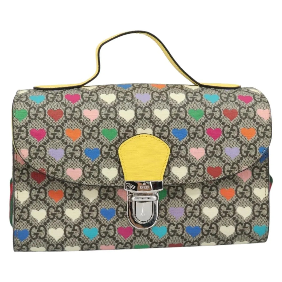 Gucci Children's Top Handle Flap Printed GG Coated Canvas, Beige, Canvas, Handbag