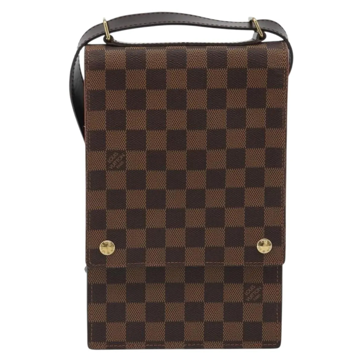 Louis Vuitton Portobello Messenger Damier, Brown, Canvas, Shoulder Bag