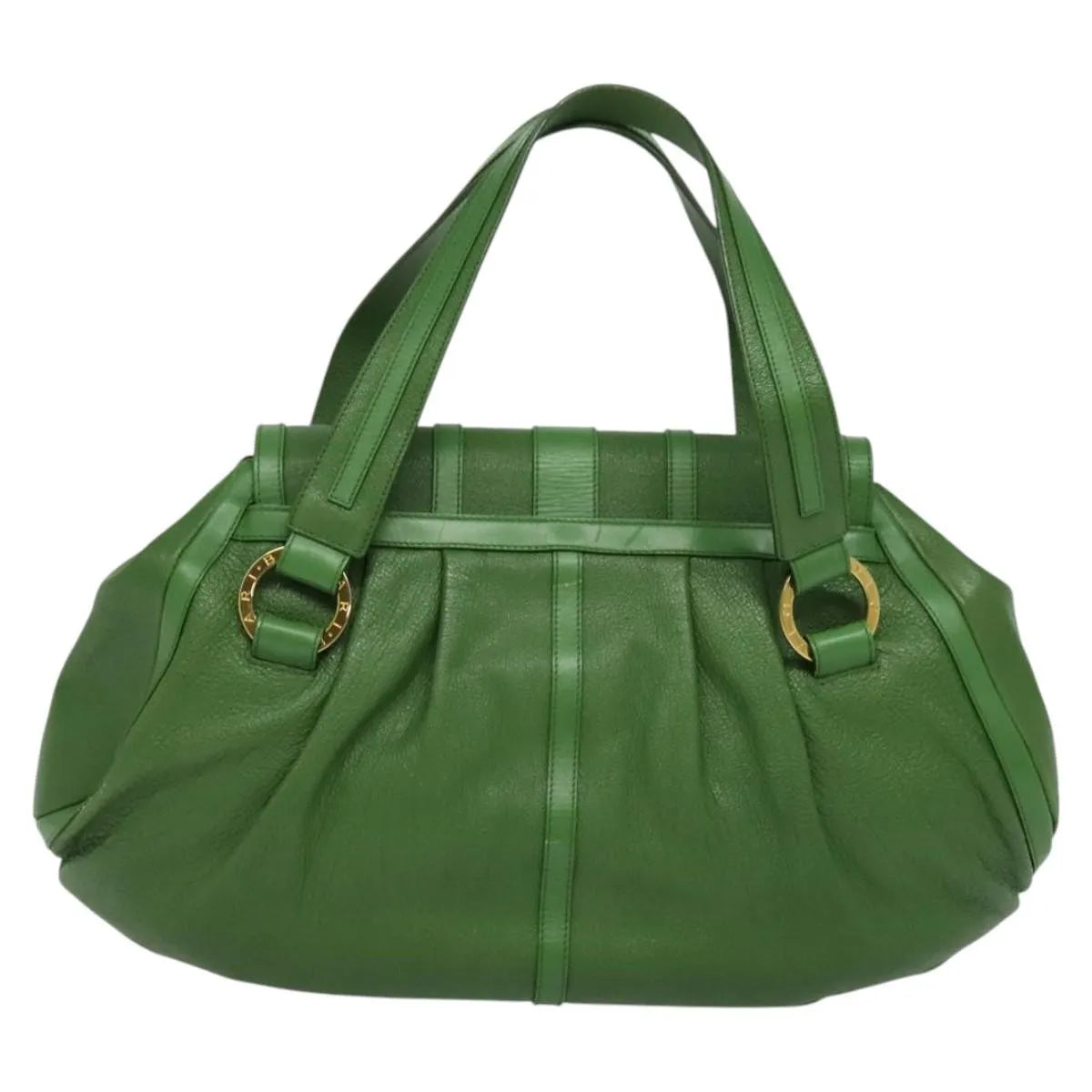 Bvlgari Chandra Hobo Leather, Green, Leather, Handbag