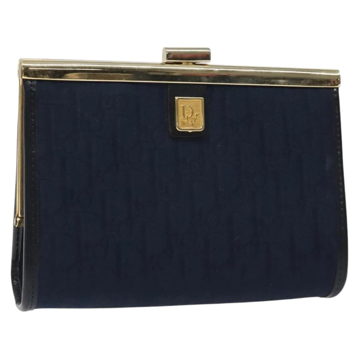 Christian Dior Trotter Canvas, Navy, Canvas, Clutch