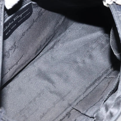 Salvatore Ferragamo Gancini Tote Gancini Canvas, Black, Nylon, Tote Bag