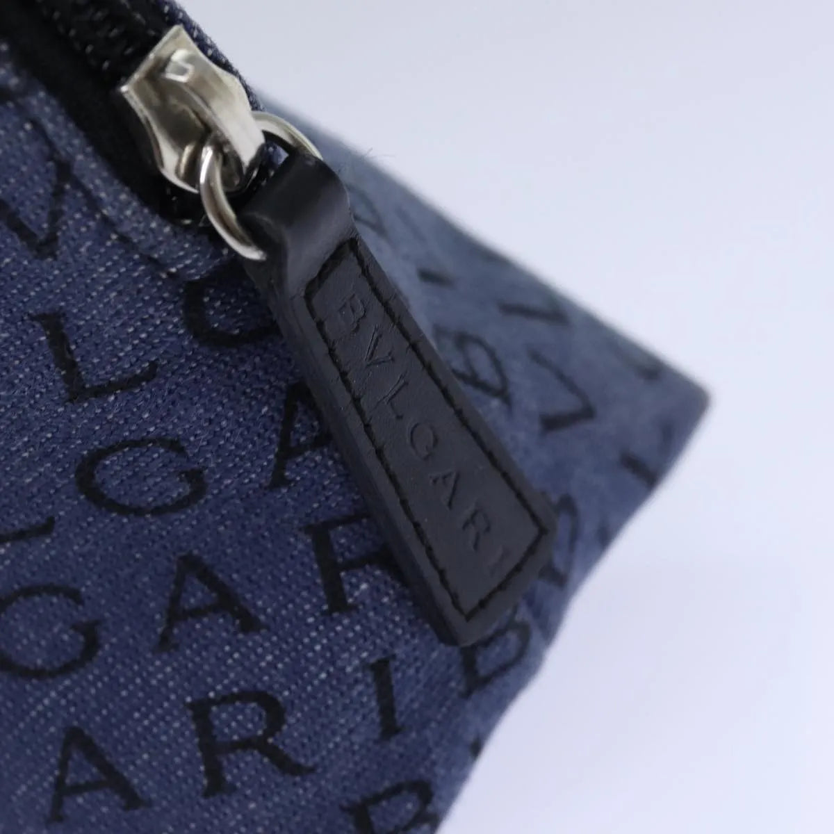 Bvlgari Pouch Canvas, Blue, Canvas, Clutch