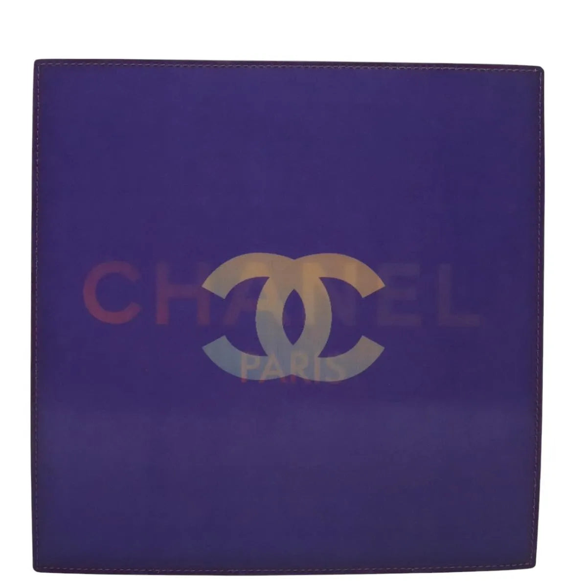 Chanel Vintage Holographic Chain Tote Vinyl, Purple, Plastic, Tote Bag