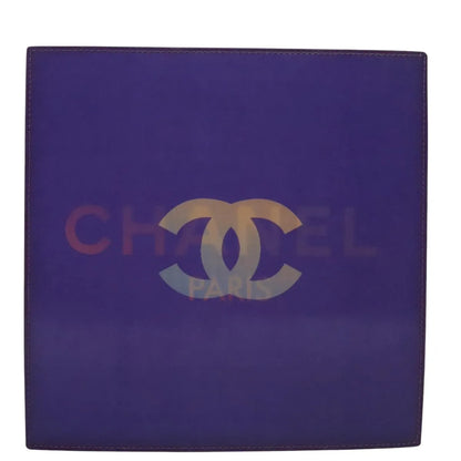 Chanel Vintage Holographic Chain Tote Vinyl, Purple, Plastic, Tote Bag
