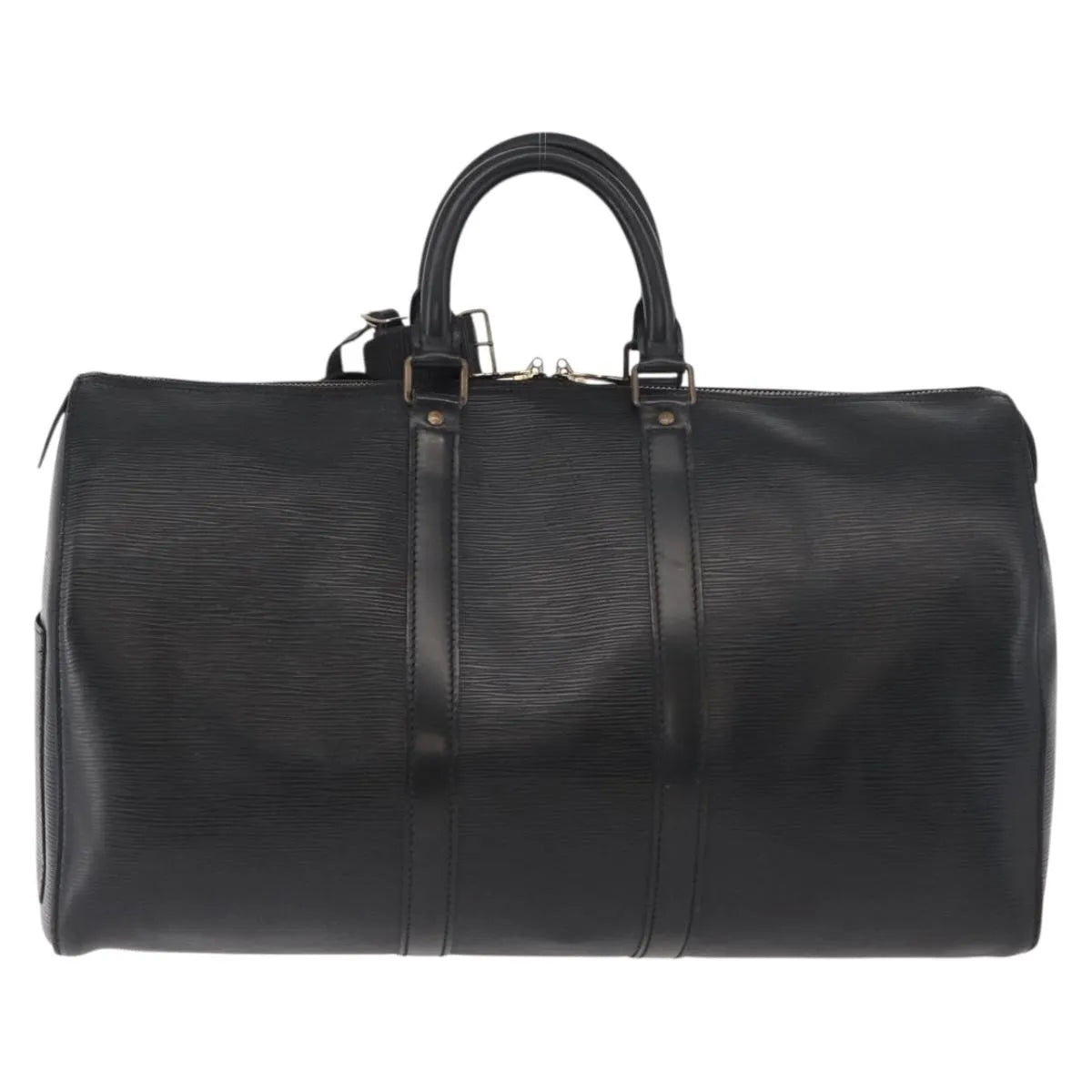 Louis Vuitton Keepall Epi Leather, Black, Leather, Travel Bag