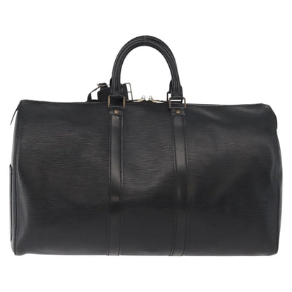 Louis Vuitton Keepall Epi Leather, Black, Leather, Travel Bag