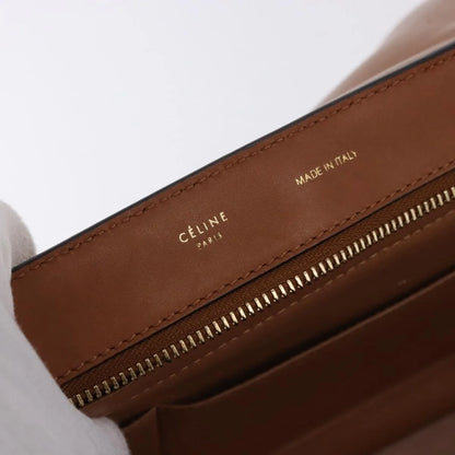 Celine Trapeze Leather, Brown, Leather, Handbag