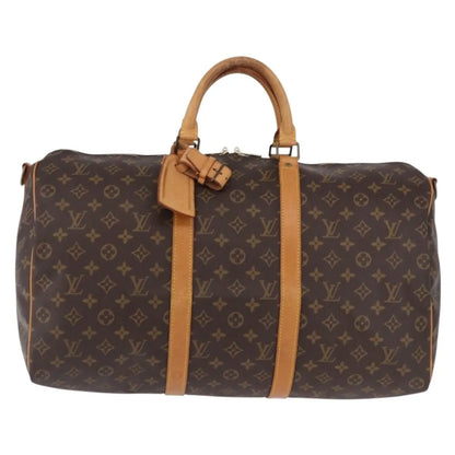 Louis Vuitton Keepall Bandoulière Monogram, Brown, Canvas, Travel Bag