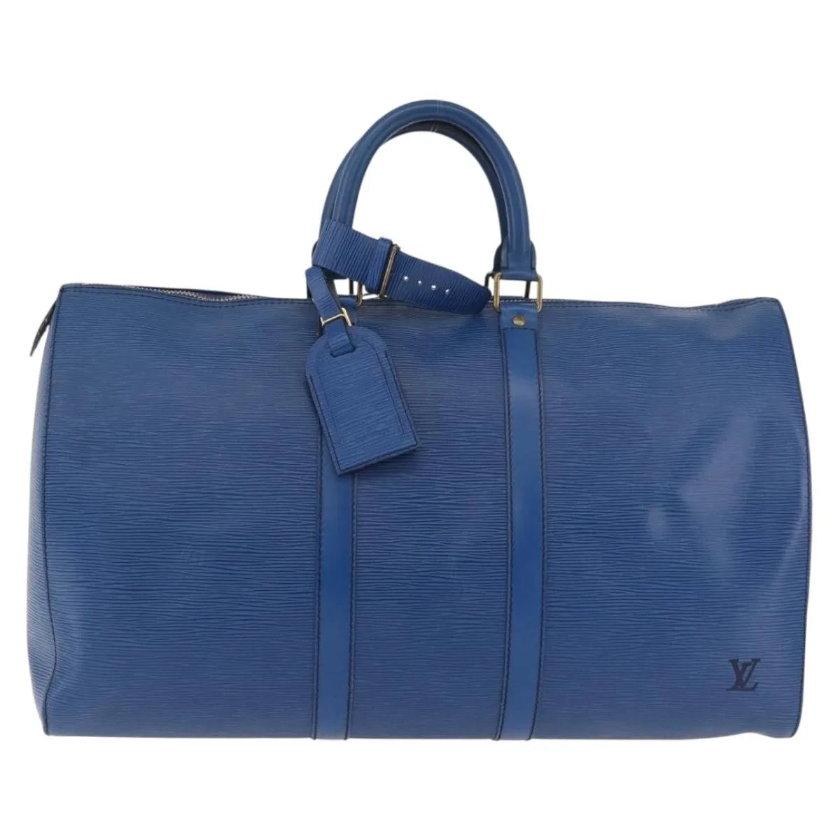 Louis Vuitton Keepall Epi Leather, Blue, Leather, Travel Bag