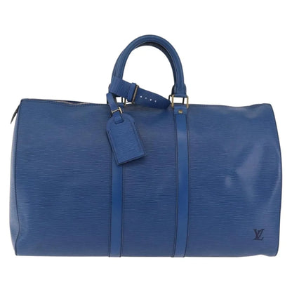 Louis Vuitton Keepall Epi Leather, Blue, Leather, Travel Bag