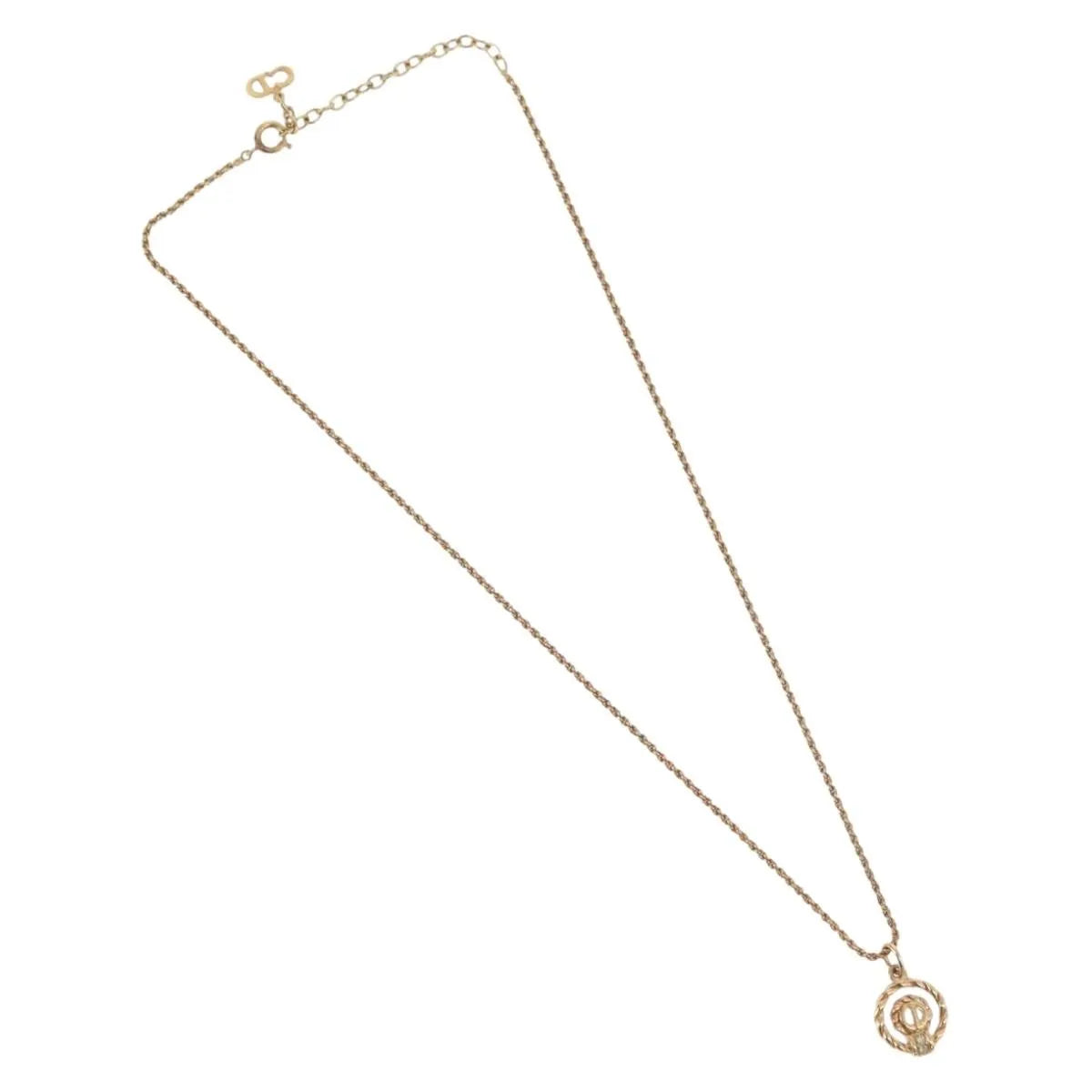 Christian Dior CD Pendant Gold-plated, Gold, Gold Plated, Necklace