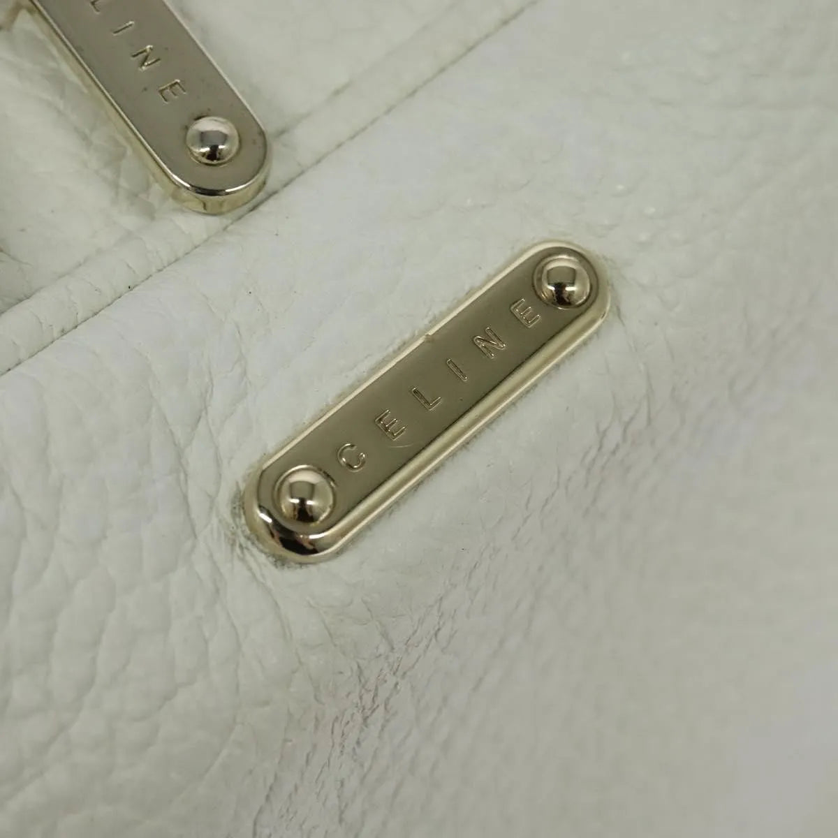 Celine vintage Leather, White, Leather, Handbag