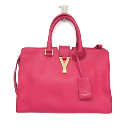 Saint Laurent Classic Y Cabas Leather, Pink, Leather, Handbag