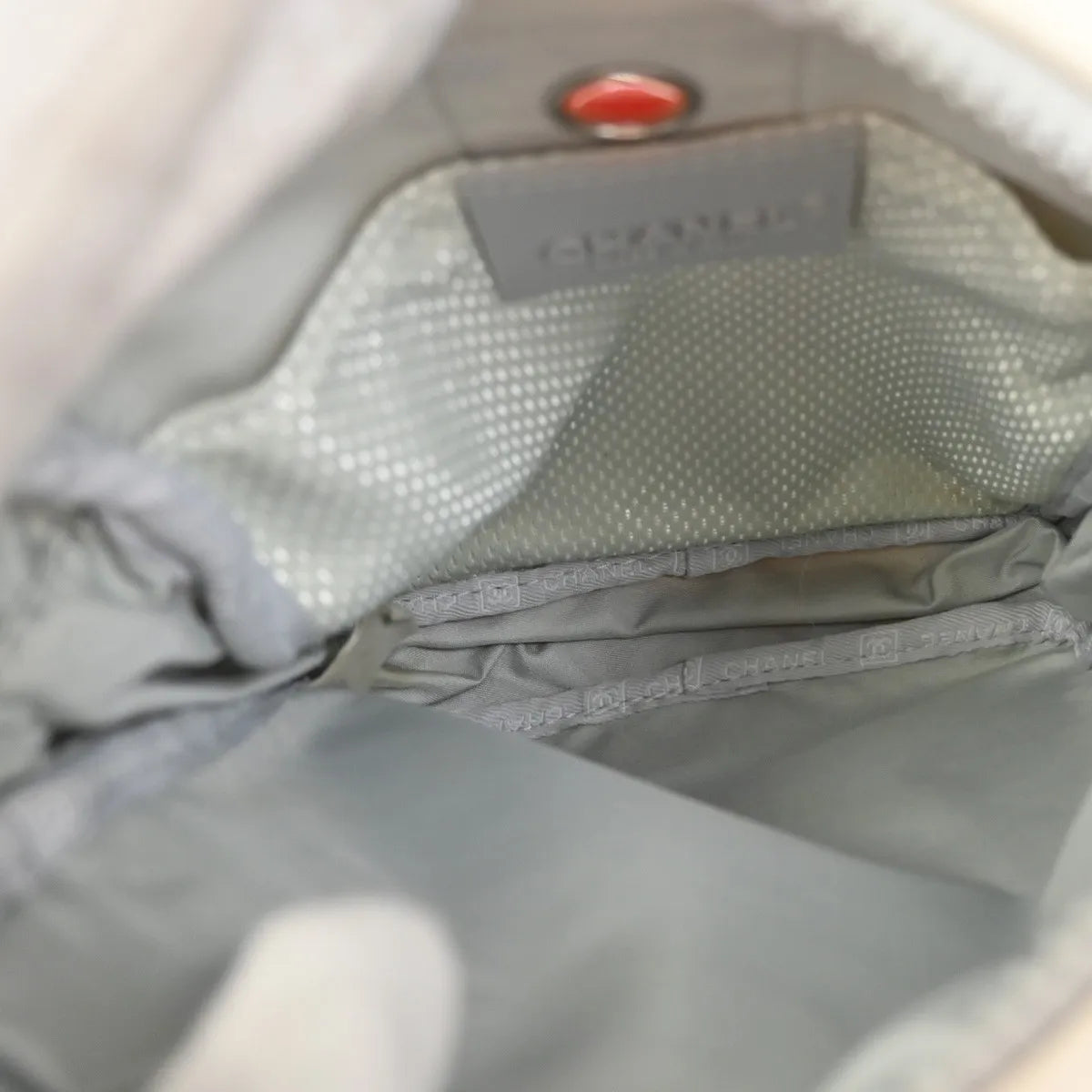 Chanel Travel Line Nylon, White, Nylon, Shoulder Bag