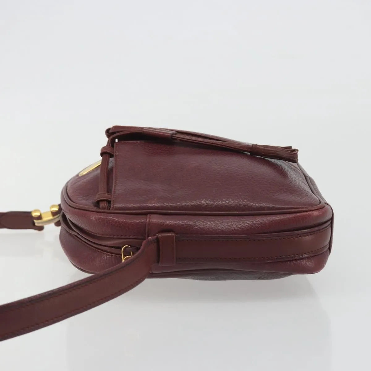 Cartier Tasseled Must de Cartier Leather, Burgundy, Leather, Shoulder Bag
