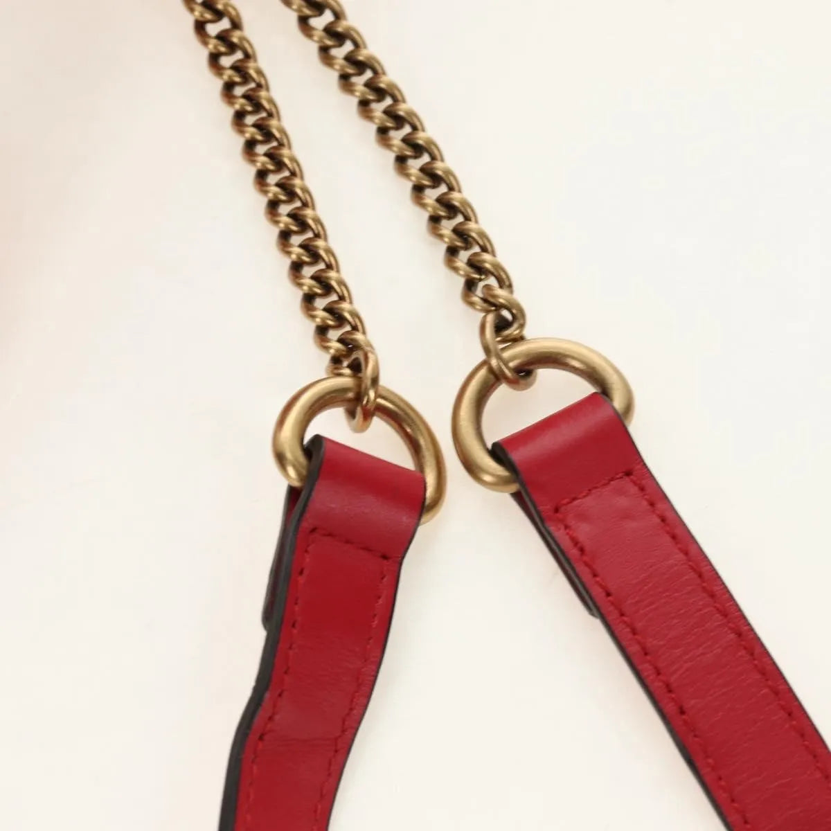 Gucci GG Marmont Vanity Matelasse Leather, Red, Leather, Backpack