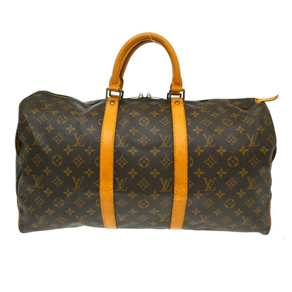 Louis Vuitton Keepall Monogram, Brown, Canvas, Travel Bag