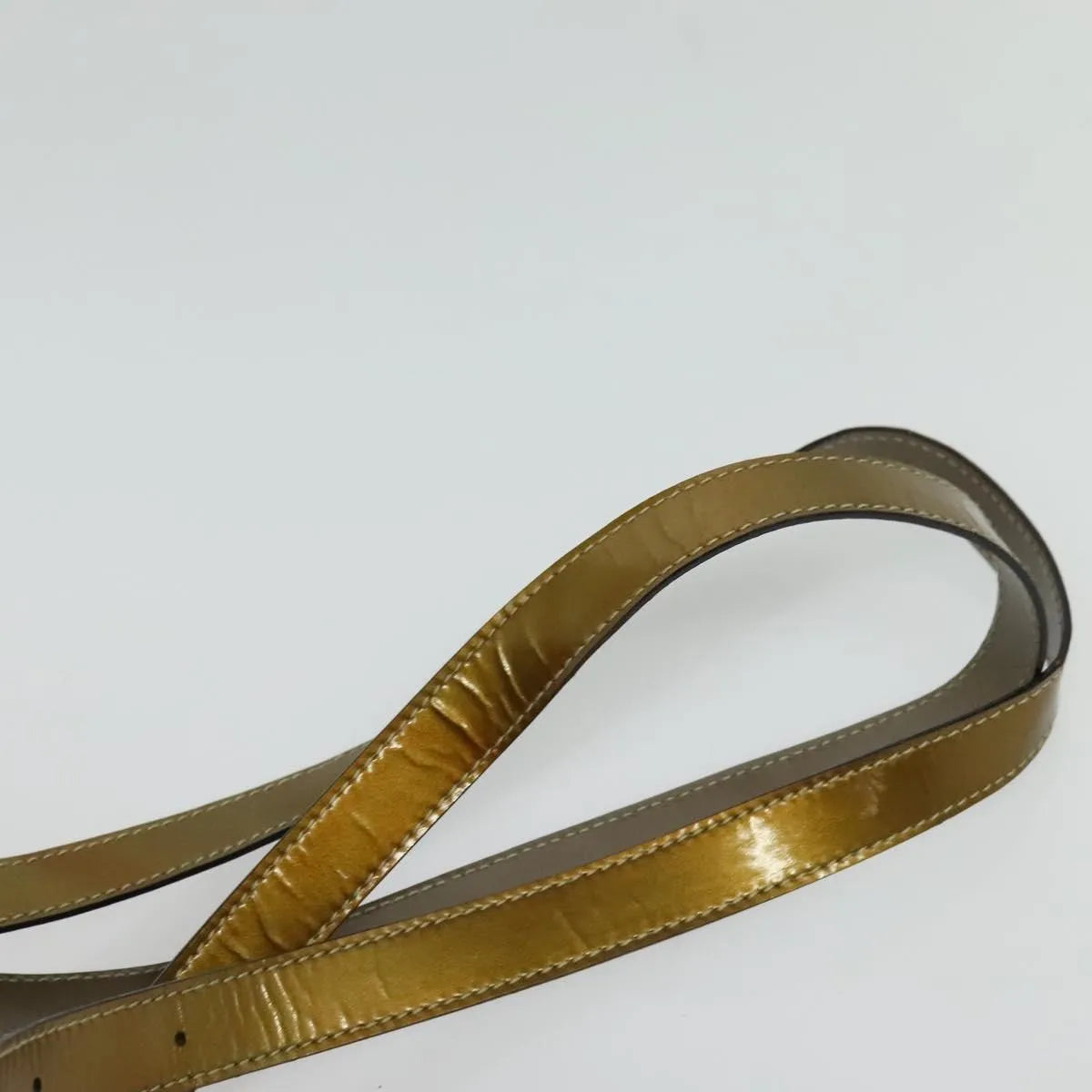 Gucci Vintage Bamboo Patent, Gold, Patent Leather, Backpack