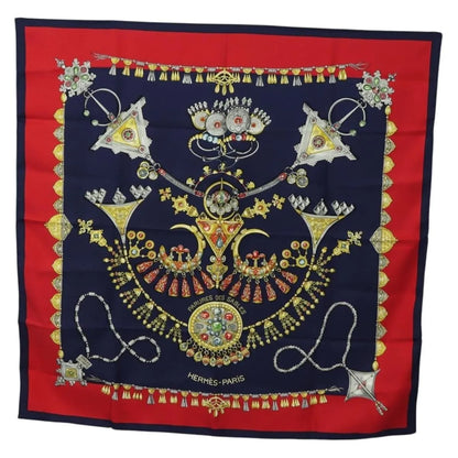 Hermes Carré 90 Silk multicolor, Navy, Silk, Scarf