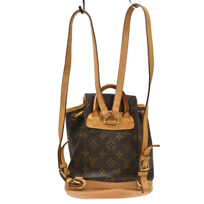 Louis Vuitton Vintage Montsouris Monogram Canvas, Brown, Canvas, Backpack