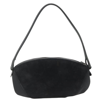 Salvatore Ferragamo Gancini Suede, Black, Suede, Shoulder Bag