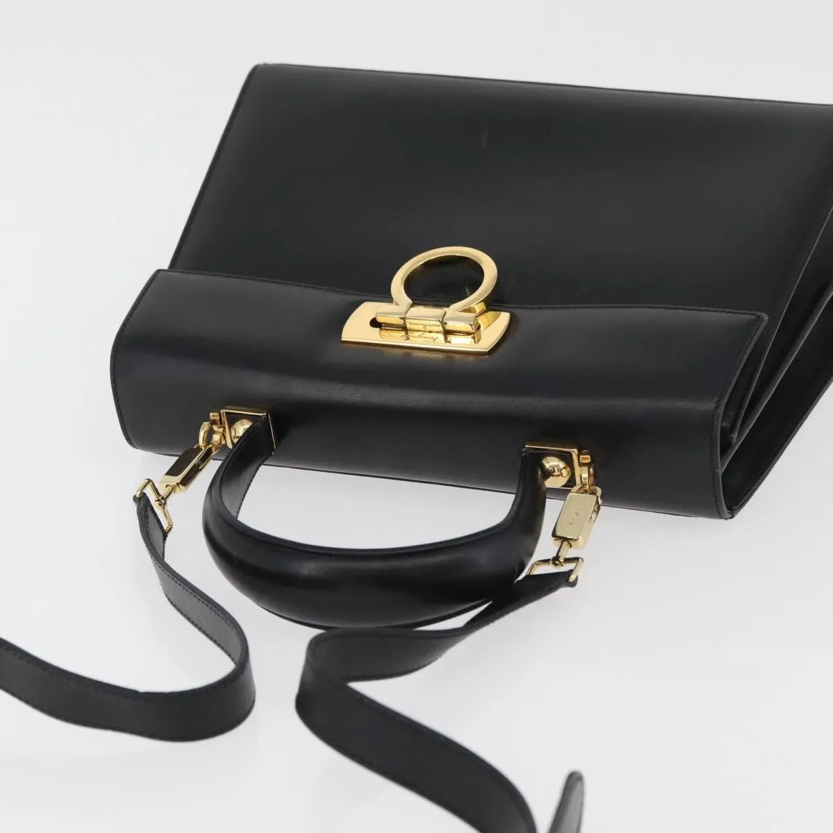 Salvatore Ferragamo Convertible Top Handle Leather, Multicolour, Leather, Handbag