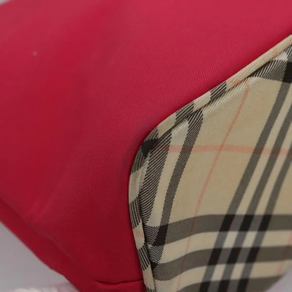 Burberry Nova Check Blue Label Nylon, Pink, Nylon, Shoulder Bag