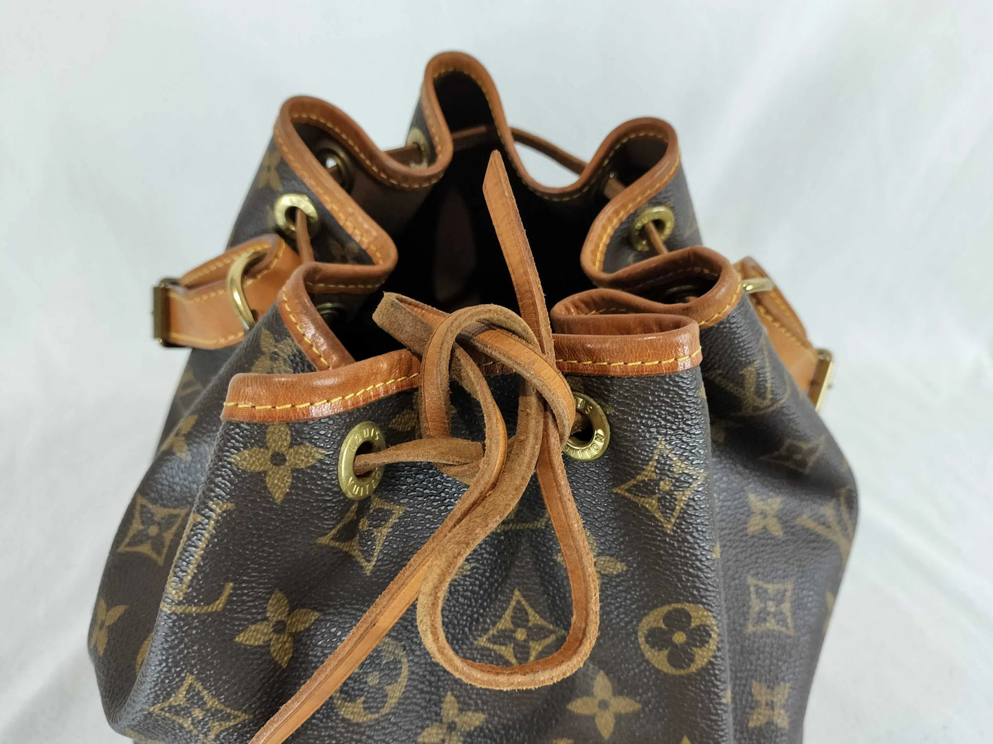 Louis Vuitton Petit Noe Monogram Canvas, Brown, Canvas, Shoulder Bag
