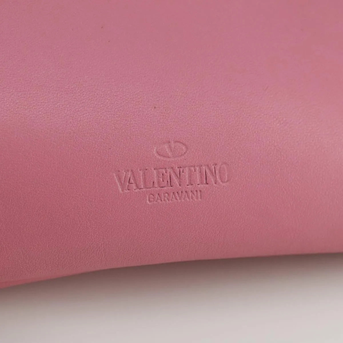 Valentino Garavani Pochette Leather, Pink, Leather, Clutch