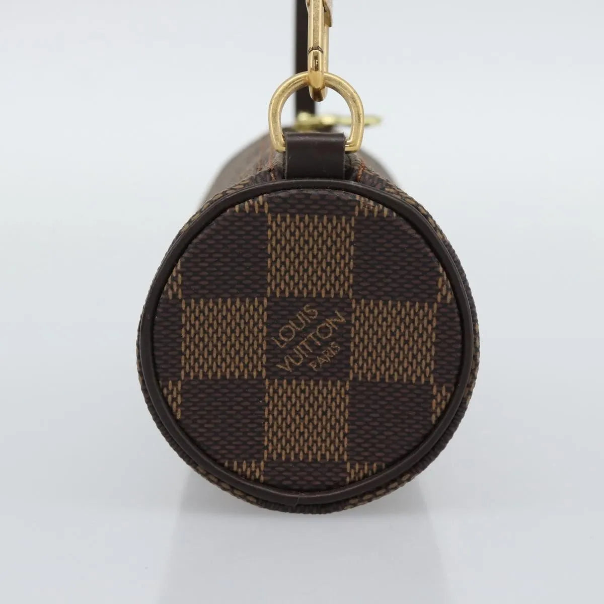 Louis Vuitton Papillon Pochette Damier Ebene, Brown, Canvas, Clutch