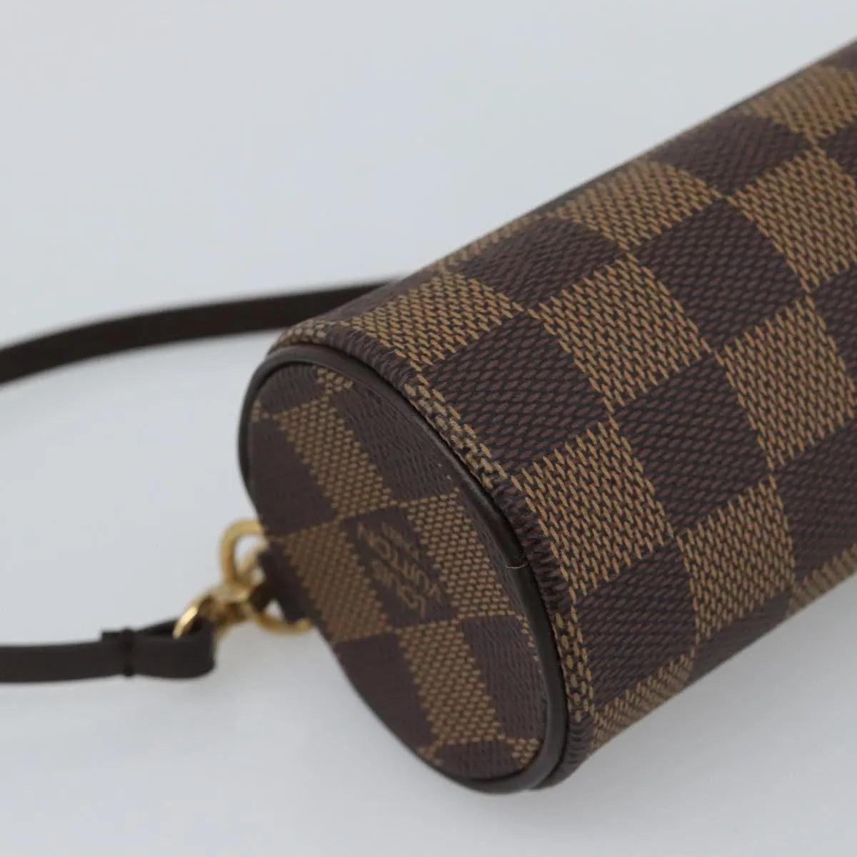 Louis Vuitton Papillon Pochette Damier Ebene, Brown, Canvas, Clutch