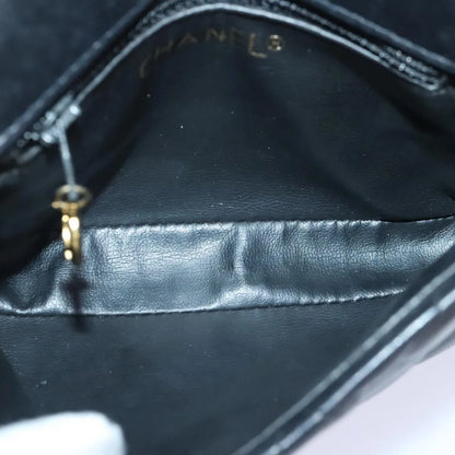Chanel Vintage CC Waist Lambskin, Black, Leather, Shoulder Bag