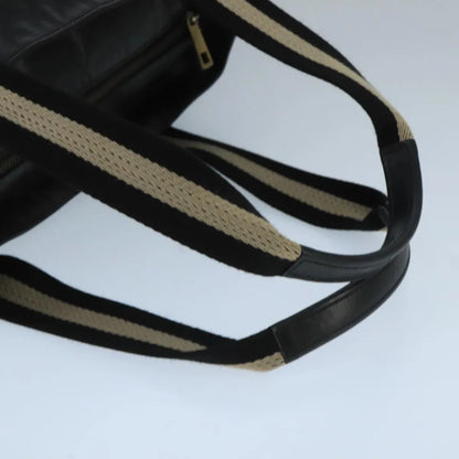 Bally Vintage Leather, Black, Leather, Tote Bag