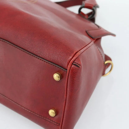 Cartier Marcello Leather, Red, Leather, Handbag