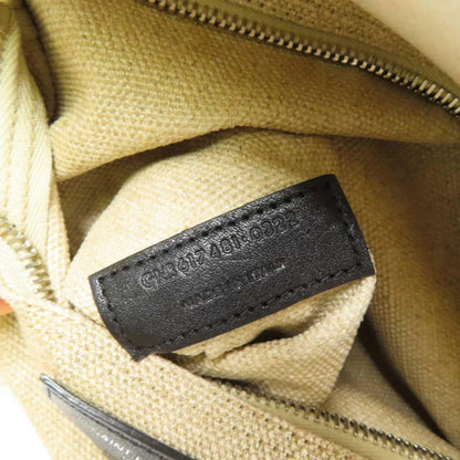 Saint Laurent Rive Gauche Felt and leather, Beige, Canvas, Tote Bag