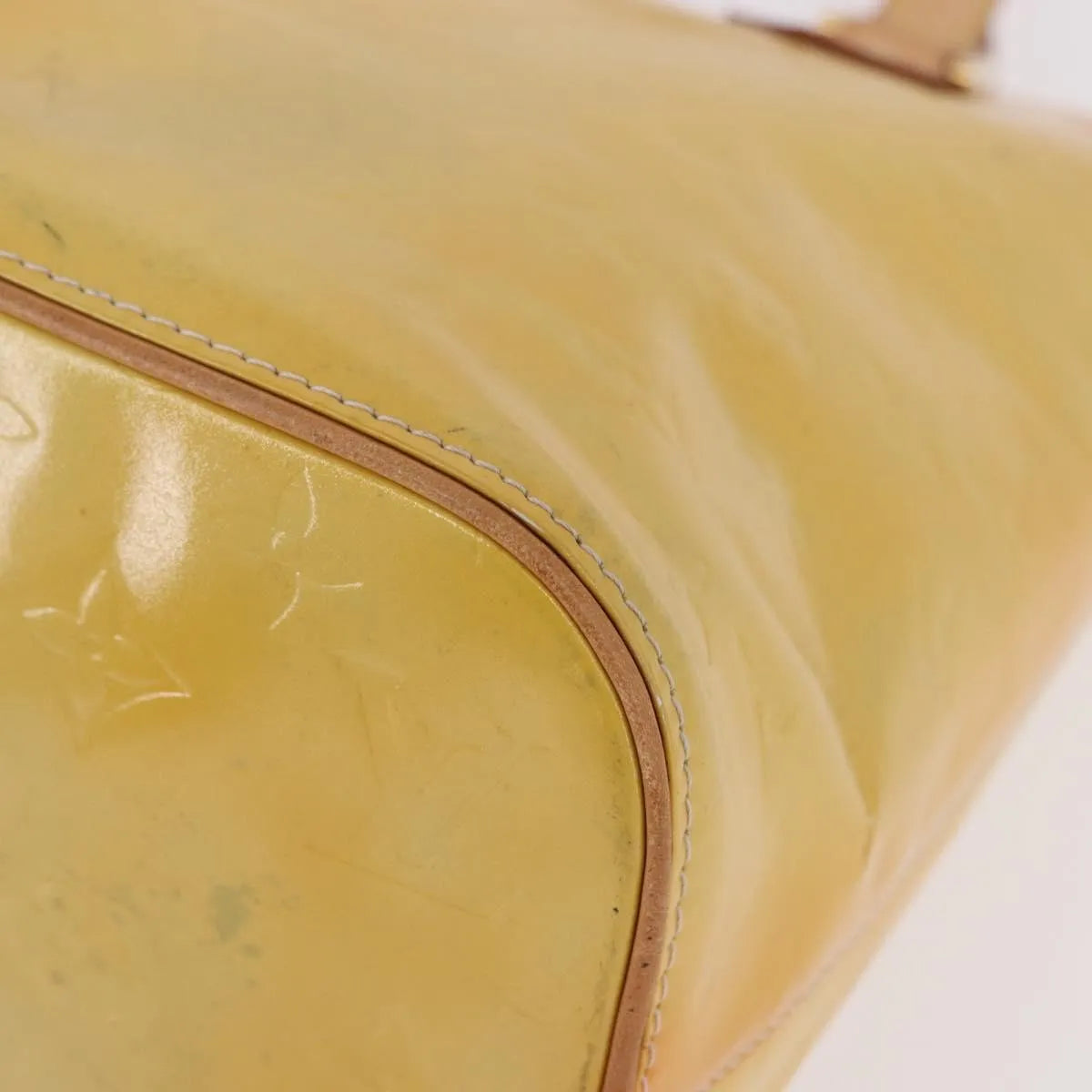 Louis Vuitton Houston Monogram Vernis, Yellow, Patent Leather, Handbag
