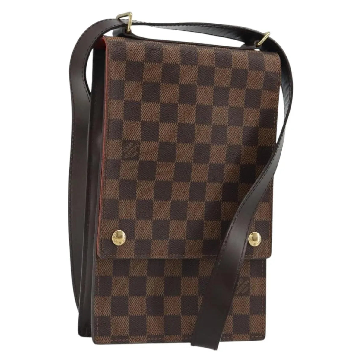 Louis Vuitton Portobello Messenger Damier, Brown, Canvas, Shoulder Bag