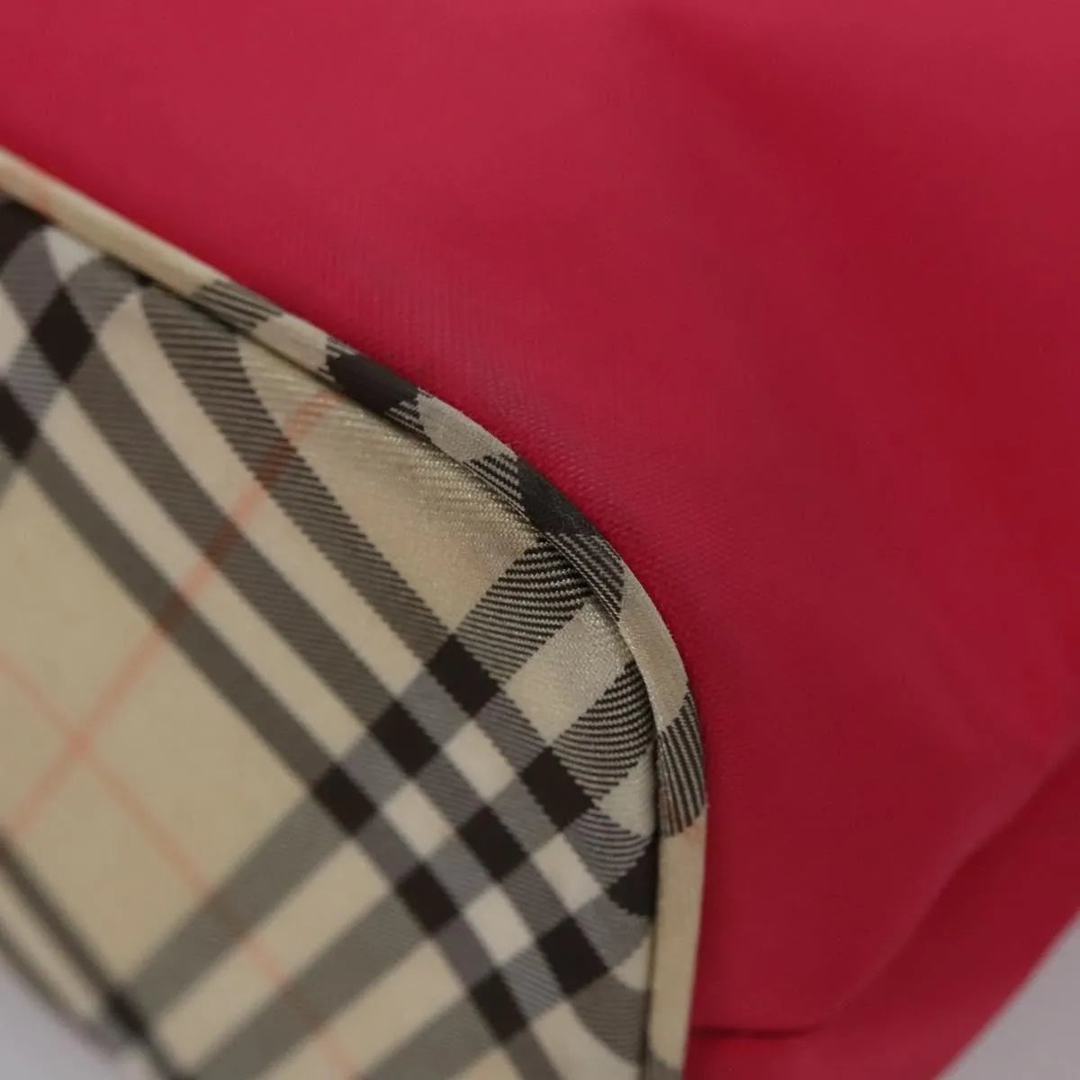 Burberry Nova Check Blue Label Nylon, Pink, Nylon, Shoulder Bag