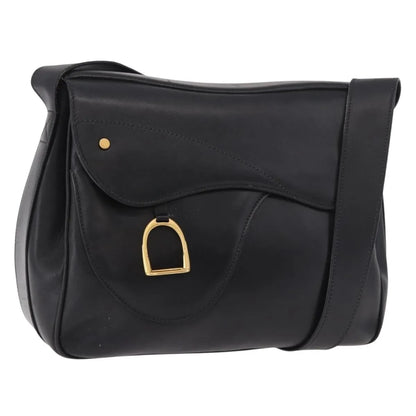 Gucci Vintage Leather, Black, Leather, Shoulder Bag