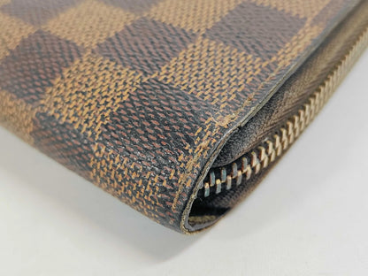 Louis Vuitton Zippy Organizer Damier Ebene, Brown, Canvas, Wallet